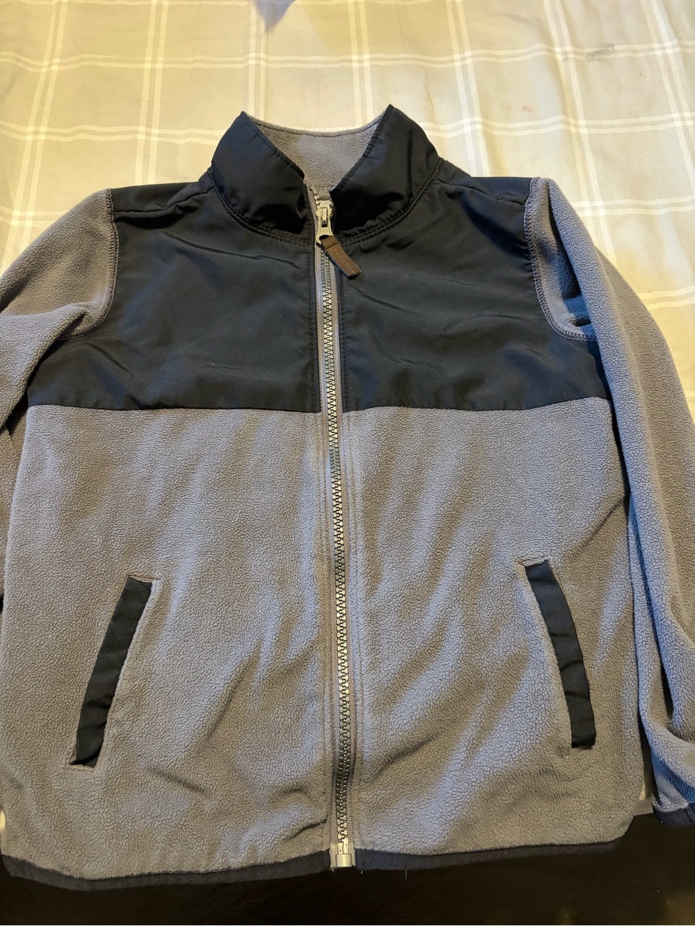 Carter's Two-Tone Gray and Black Lightweight Fleece Jacket
